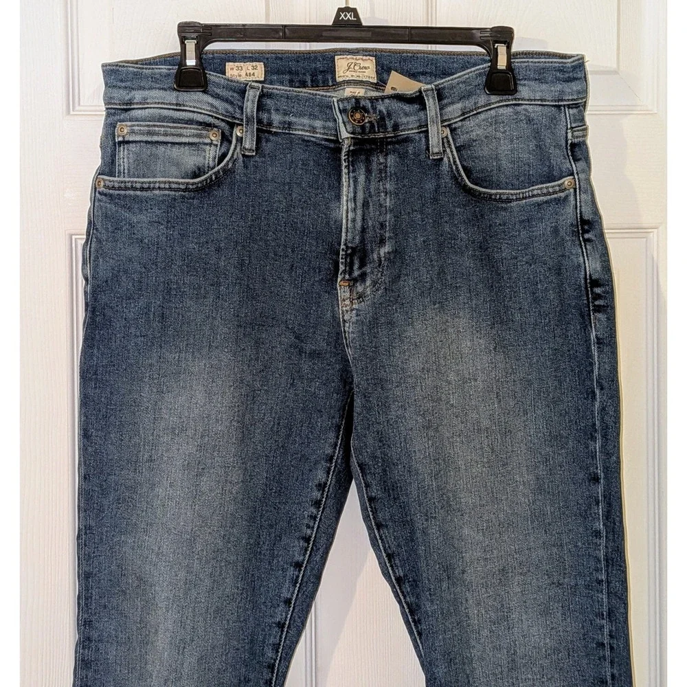 J. Crew 484 Slim Stretch Fit Jeans Mens W33 L32‎ Medium Wash Denim Pants NWT